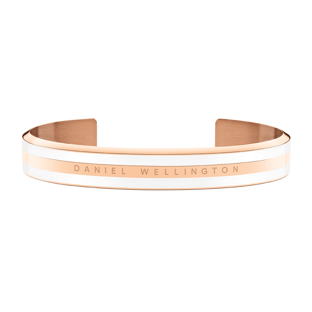 Emalie Bracelet Satin White Rose Gold