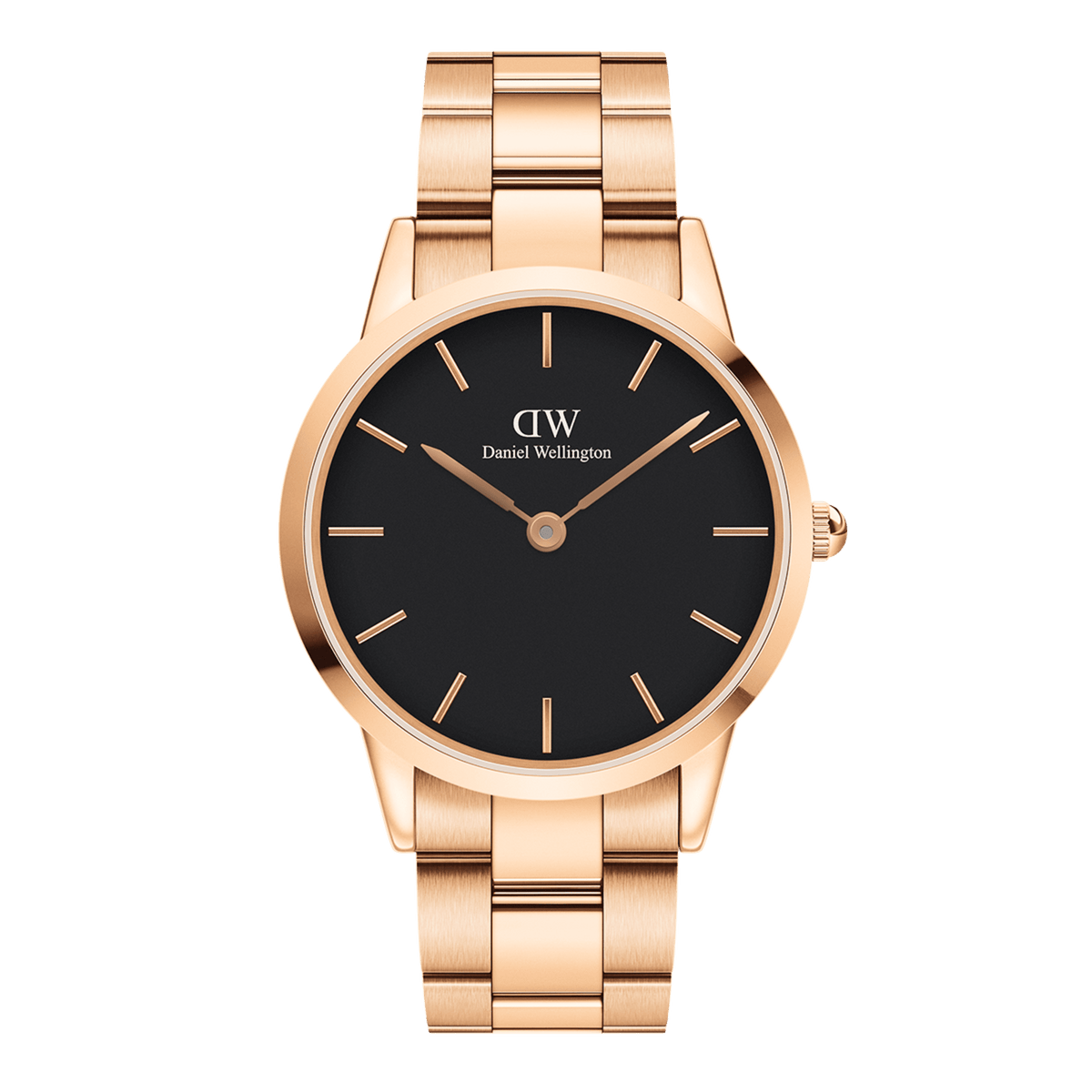 Iconic Link Black Rose Gold