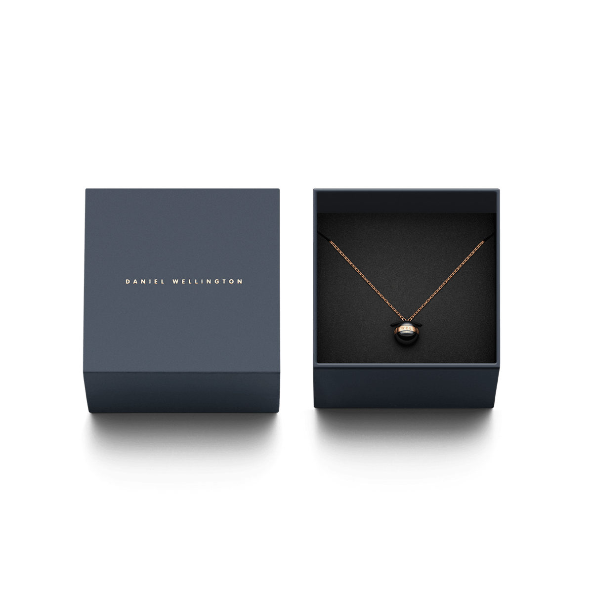 Aspiration Necklace Rose Gold Black