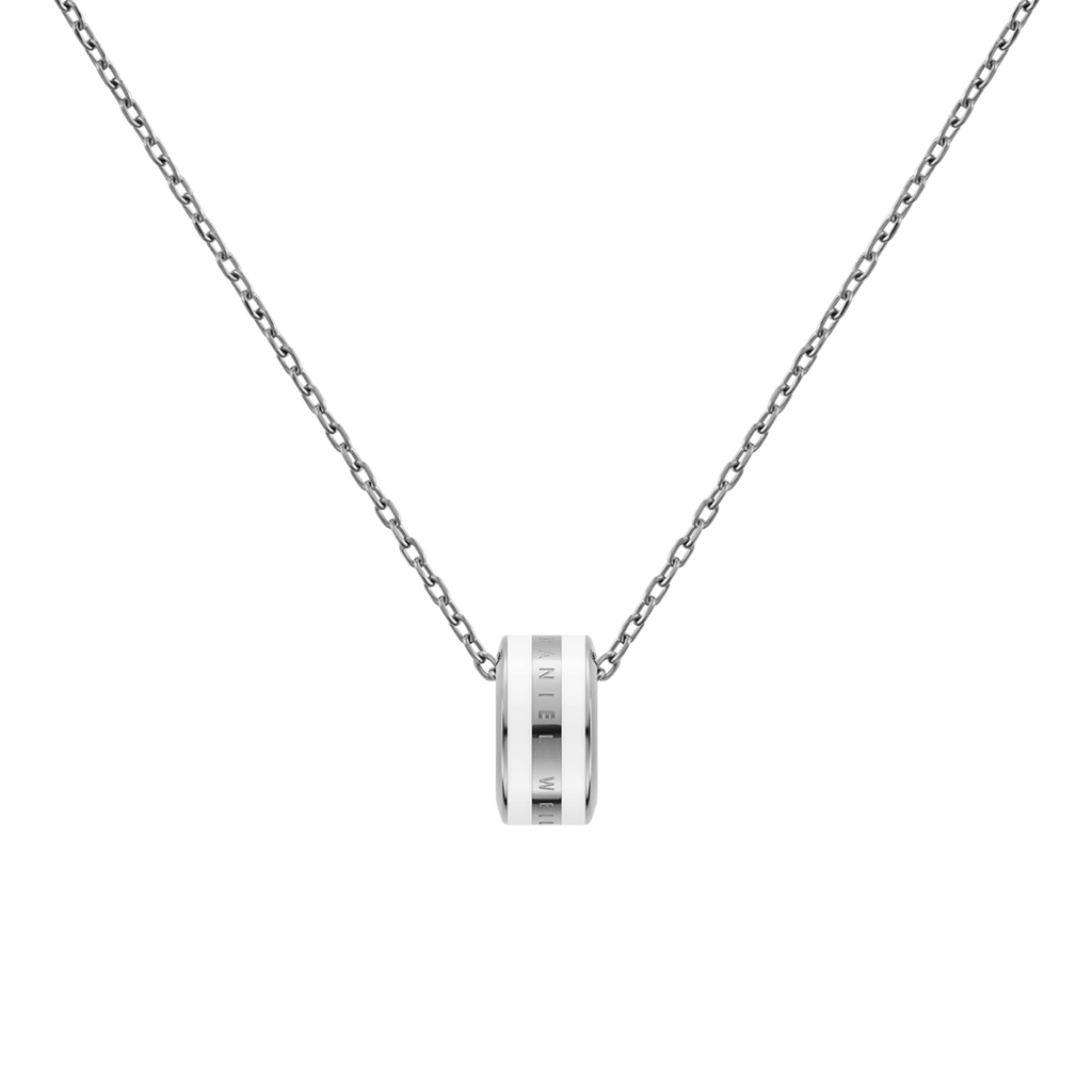 Emalie Necklace Silver Satin White