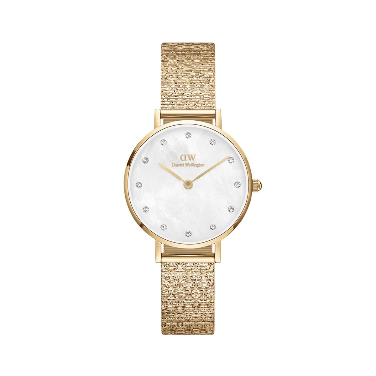 Petite Lumine Pressed Piano White MoP Gold