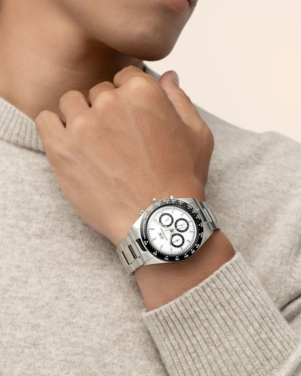 Iconic Tachymeter 3-Link Silver