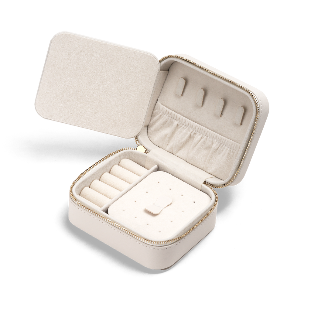 Travel Jewellery Box White