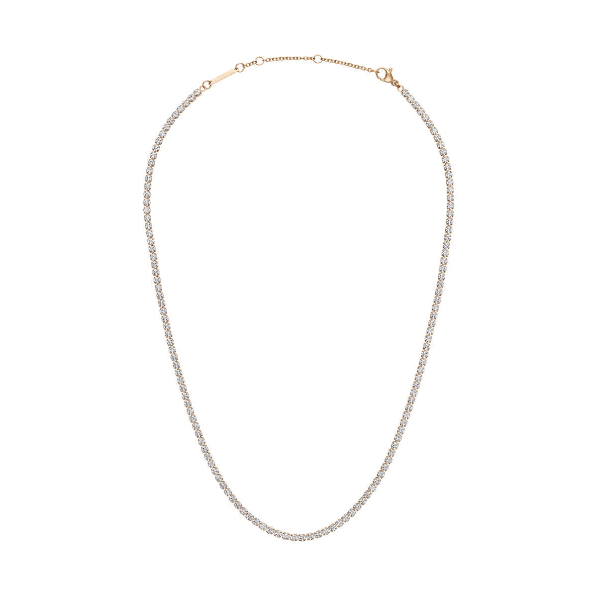 Classic Tennis Necklace Rose Gold