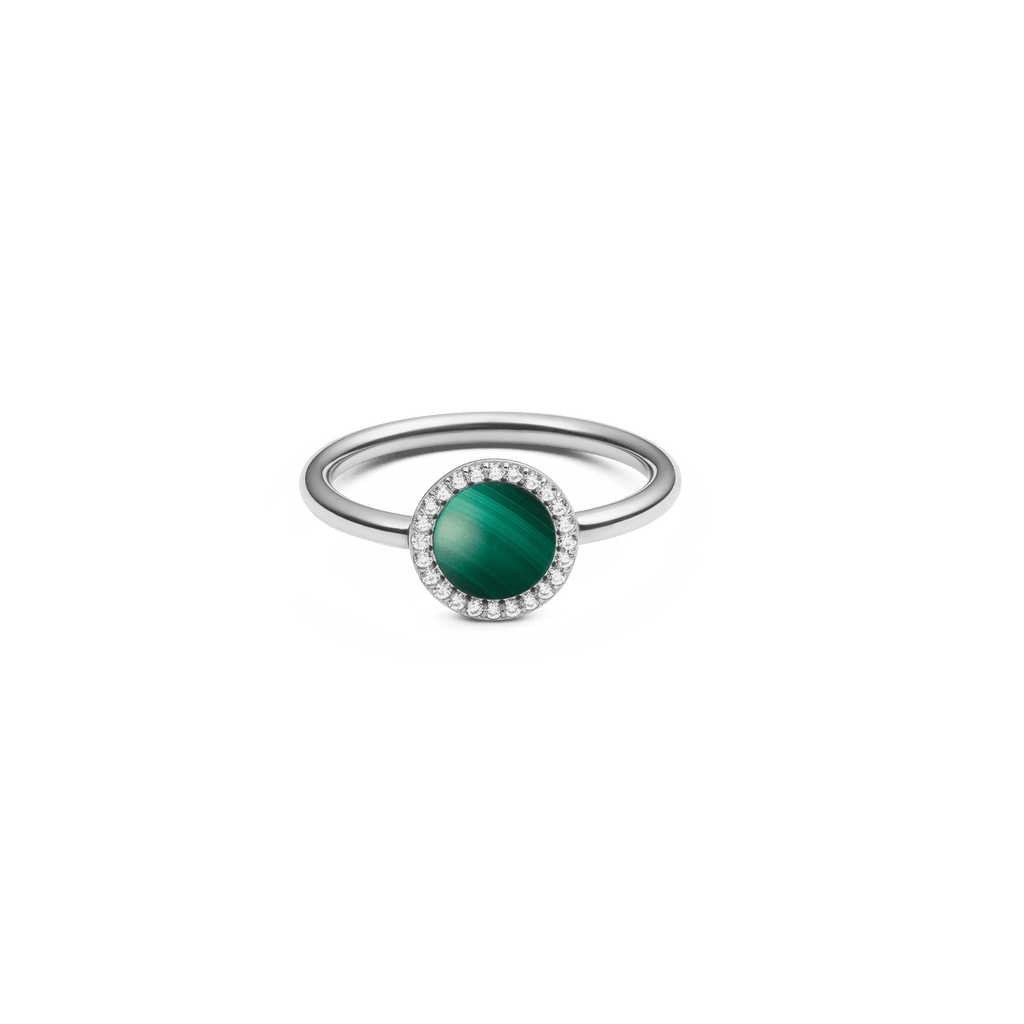 Audrey Ring Malachite Silver