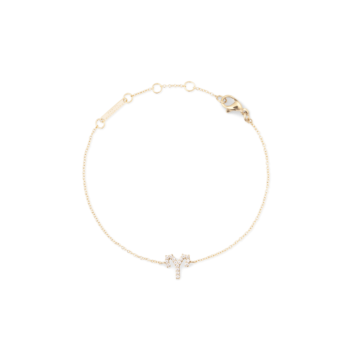 Crystal Zodiac Chain Bracelet Gold