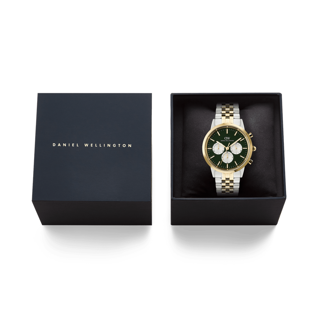 Iconic Chronograph Arch 5-Link Emerald Panda Two Tone