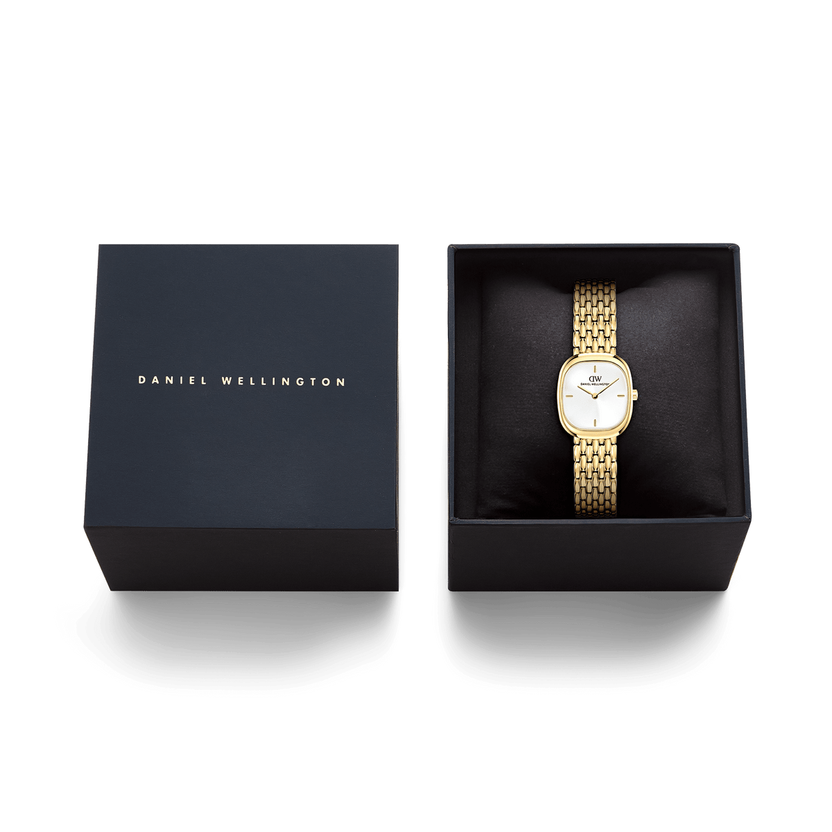 Corta White Grain-Link Gold
