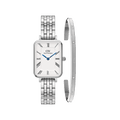 Quadro Roman Numerals 5-Link  & Classic Lumine Bracelet Silver