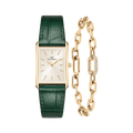 Bound Crocodile Champagne Sunray & Crystal Link Bracelet Gold