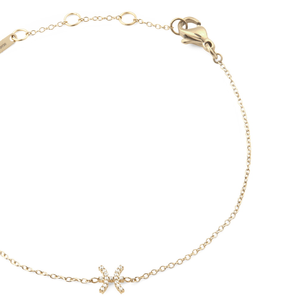 Crystal Zodiac Chain Bracelet Gold