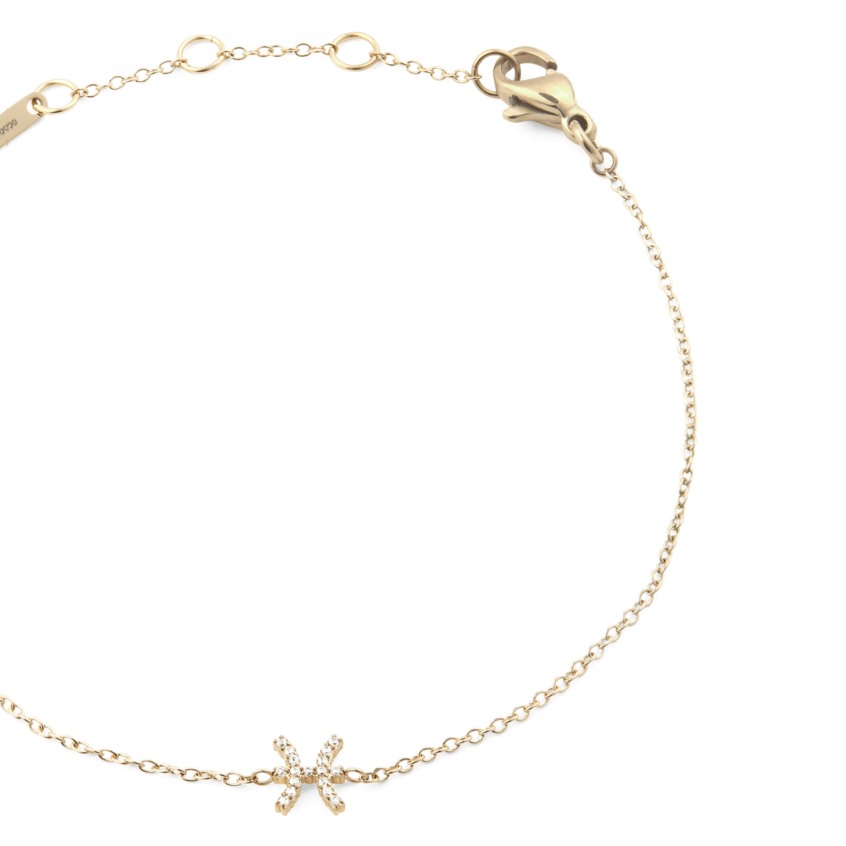 Crystal Zodiac Chain Bracelet Gold