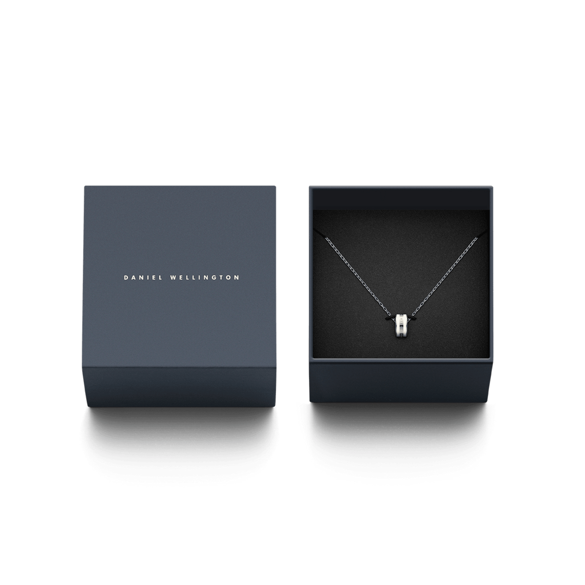 Emalie Necklace Silver Satin White
