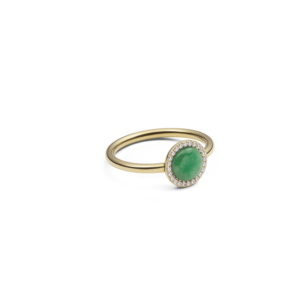 Audrey Ring Jade Gold