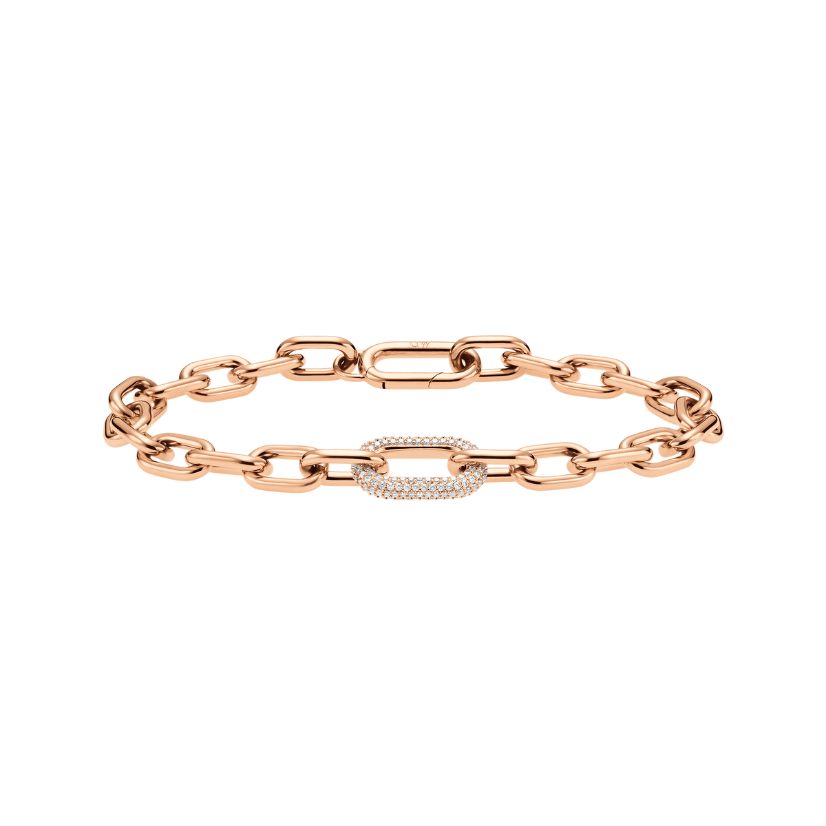 Crystal Link Bracelet Rose Gold