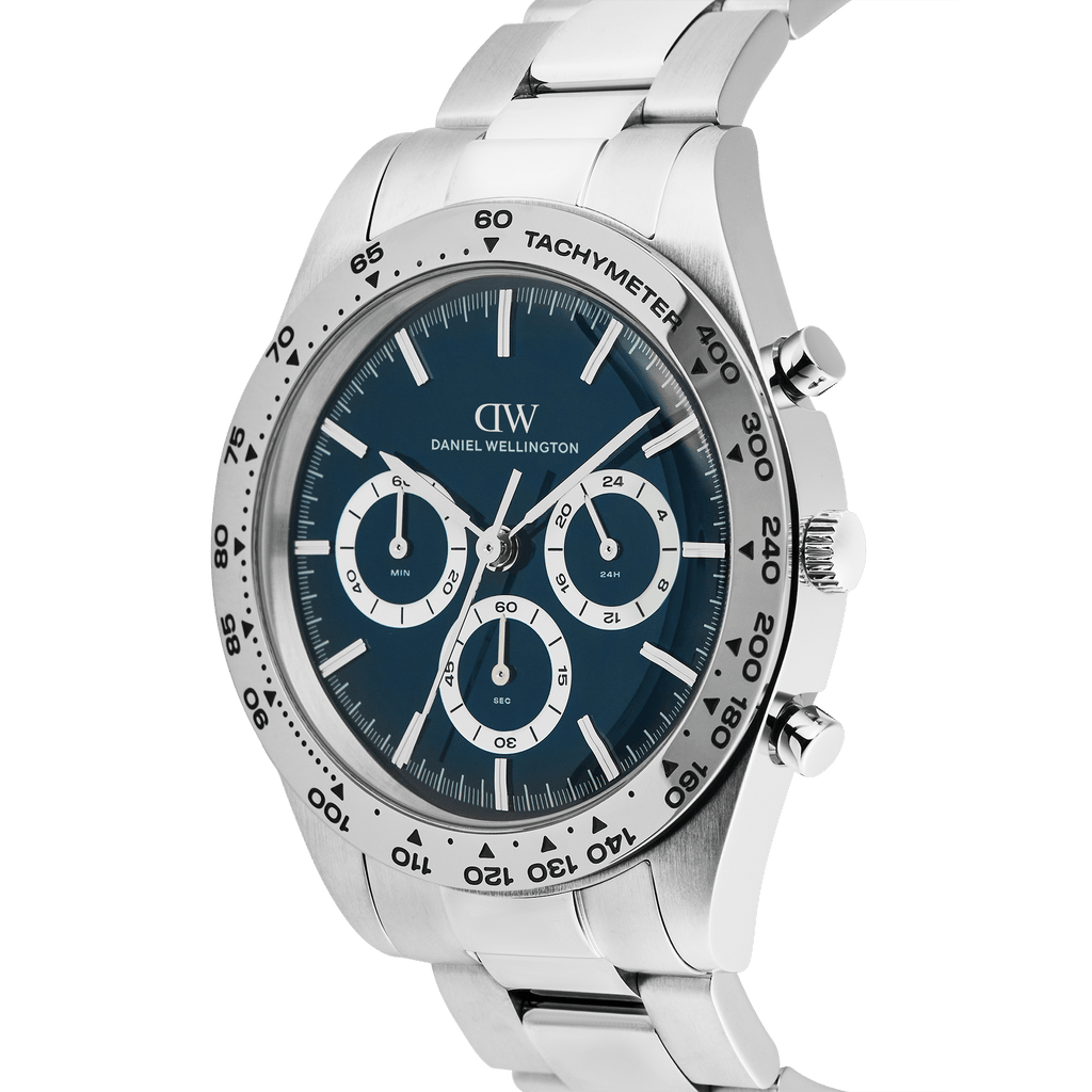 Iconic Tachymeter 3-Link Arctic Silver