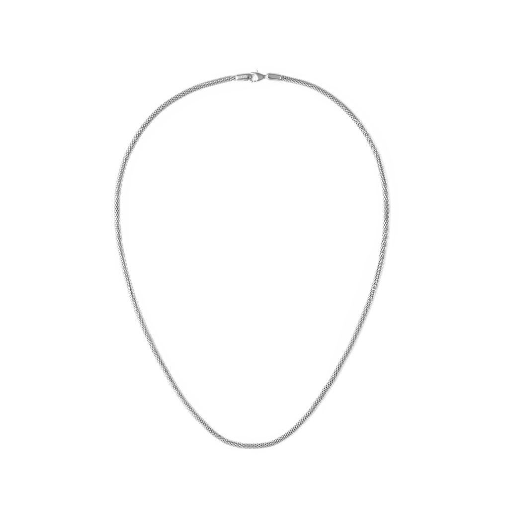 Tide Mesh Necklace Silver 2.8