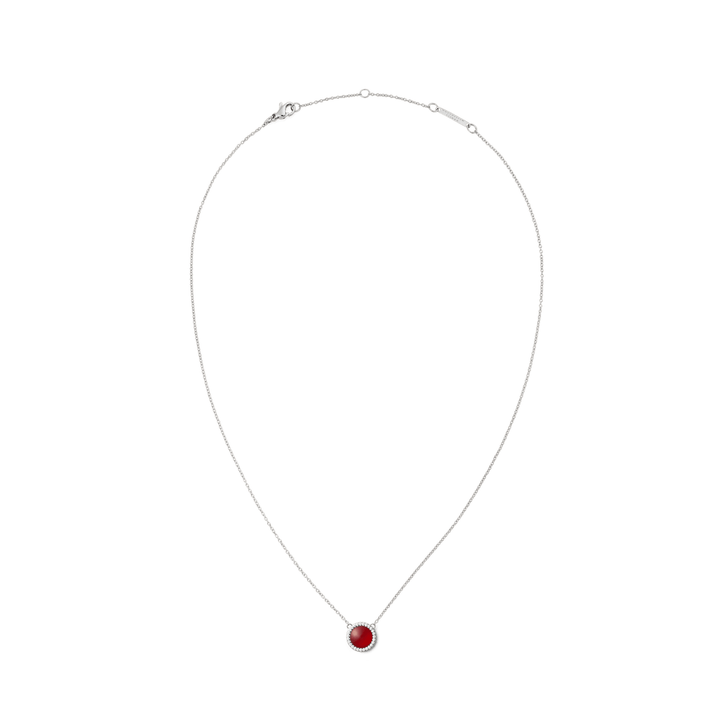 Audrey Necklace Red Agathe Silver