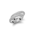 Pavé Crystal Ring Silver Set