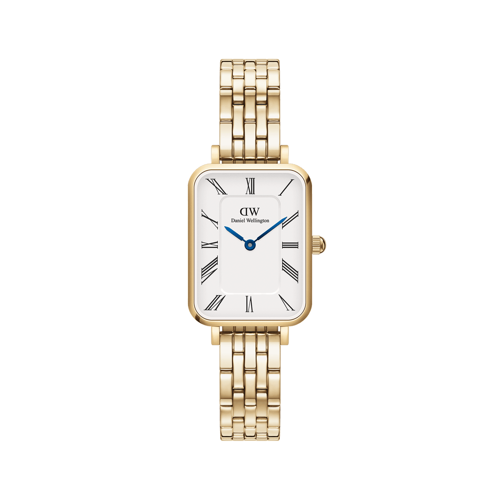Quadro Roman Numerals 5-Link Gold