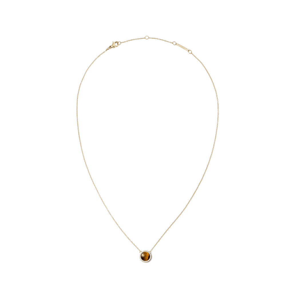 Audrey Necklace Tiger Eye Gold