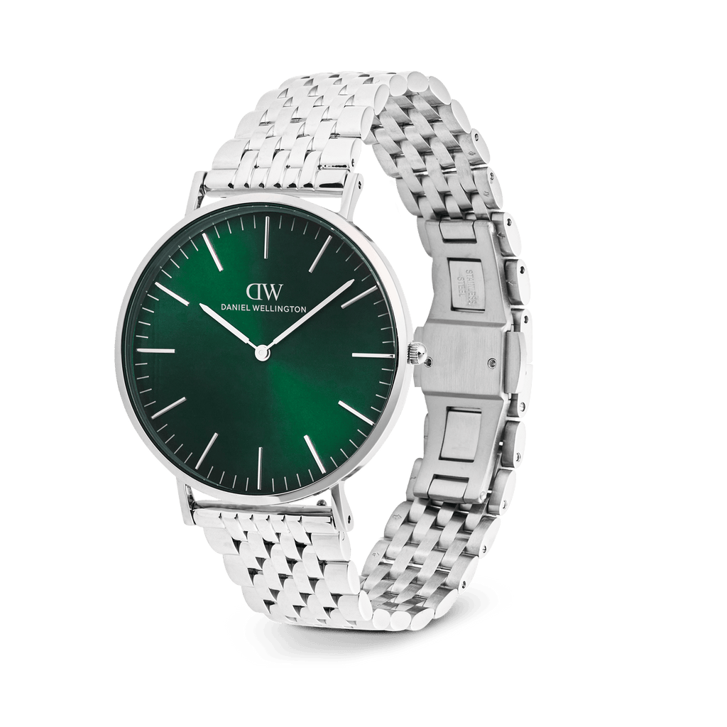 Classic 7-Link Emerald Silver