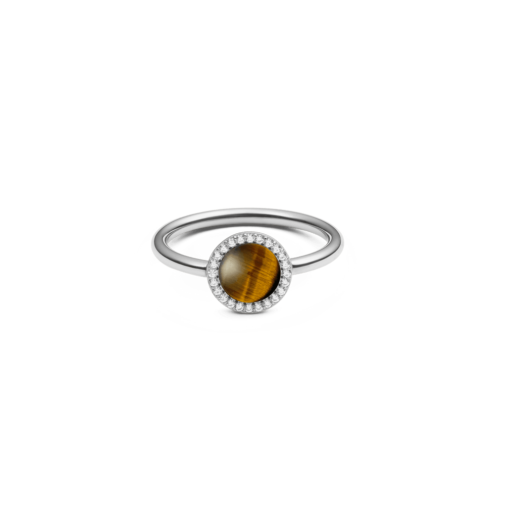 Audrey Ring Tiger Eye Silver