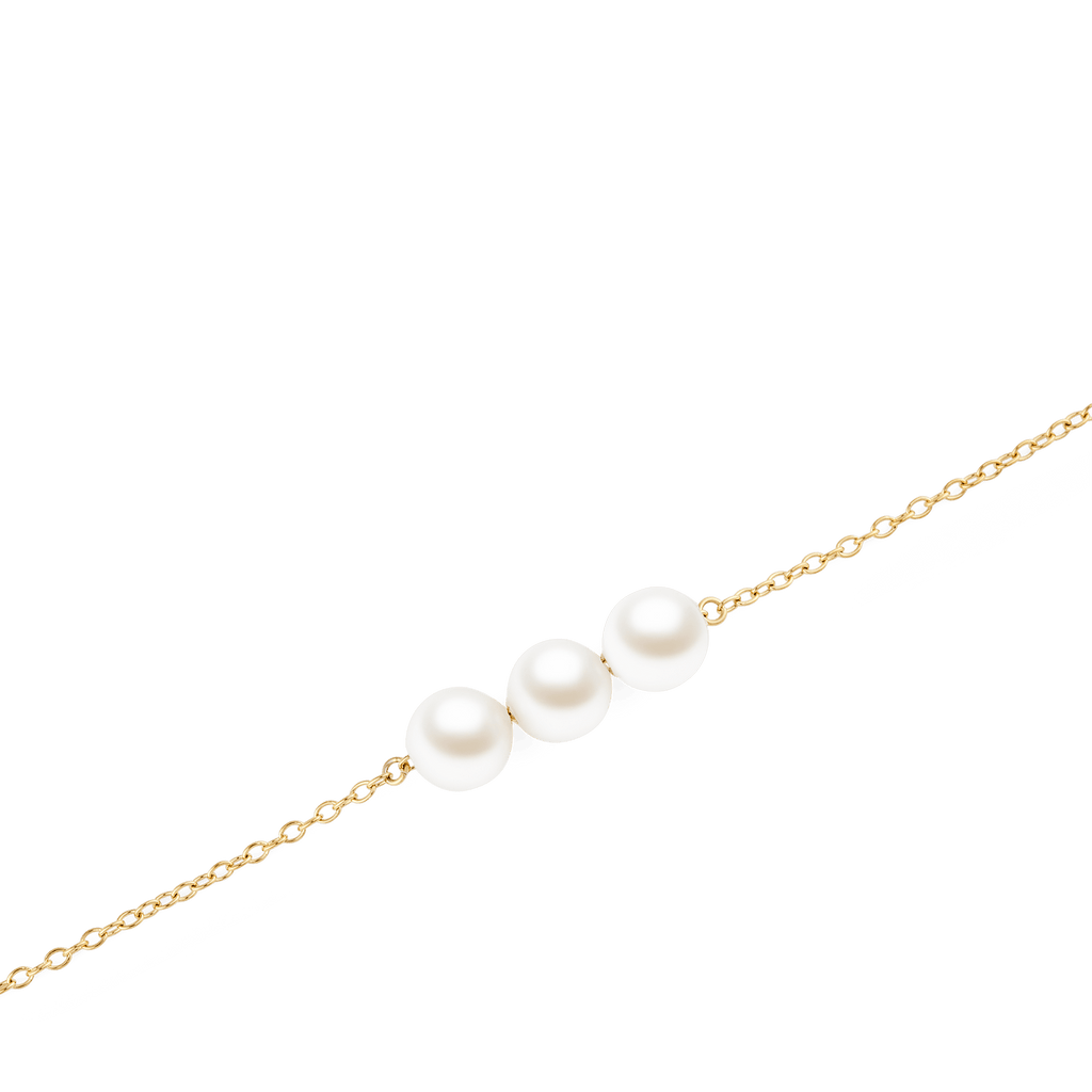 Pearl Trio Bracelet Gold