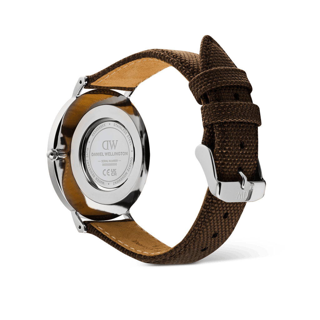 Classic Brown Canvas Silver