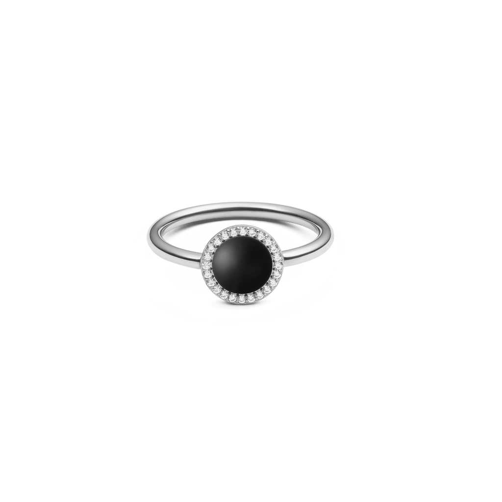 Audrey Ring Black Agathe Silver