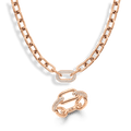 Crystal Link Ring, Necklace & Bracelet Rose Gold
