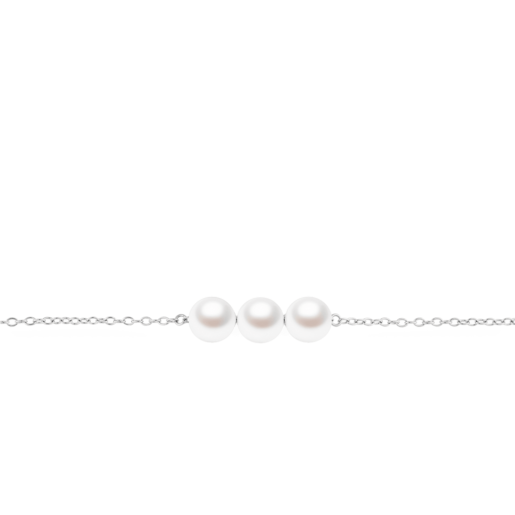 Pearl Trio Bracelet Silver