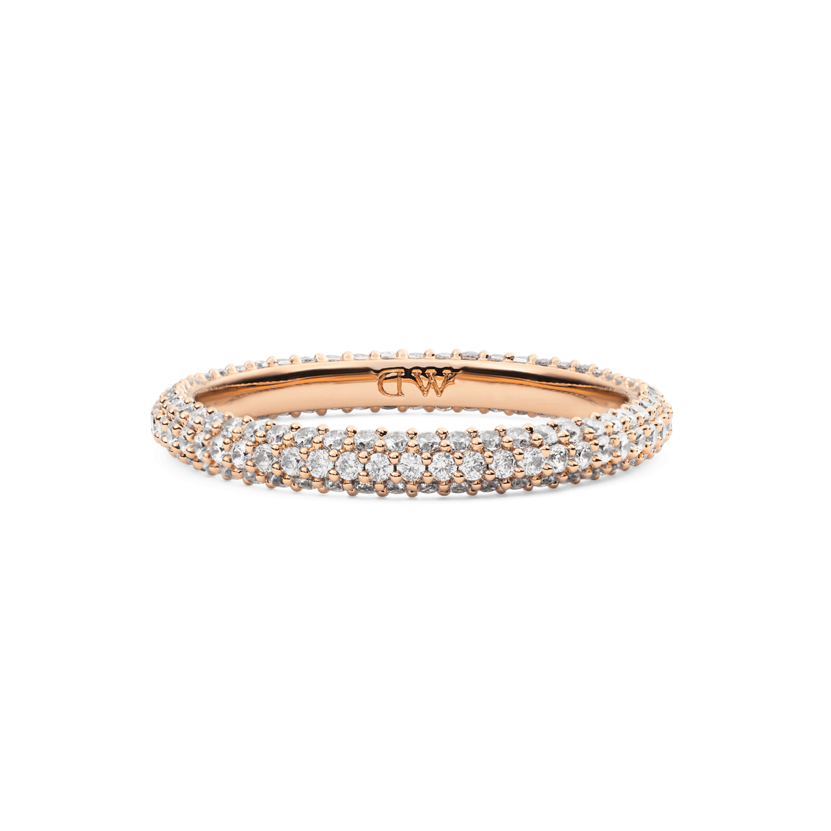 Pavé Ring Rose Gold 3 mm