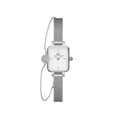 Quadro Mini Sterling & Pavé Crystal Pendant Bracelet Silver