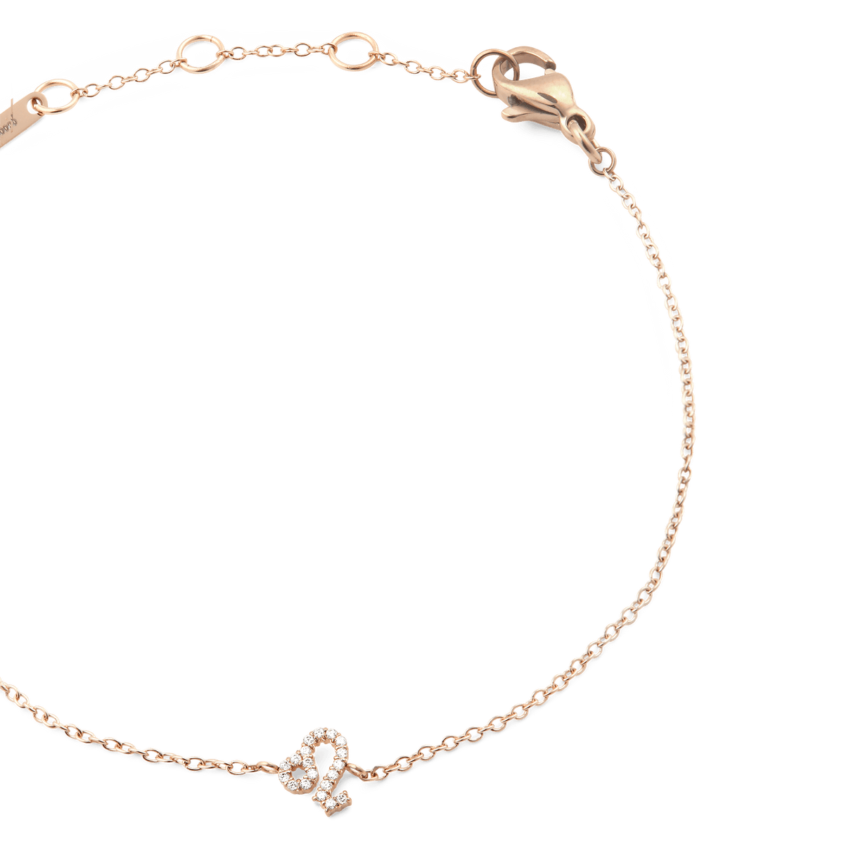 Crystal Zodiac Chain Bracelet Rose Gold