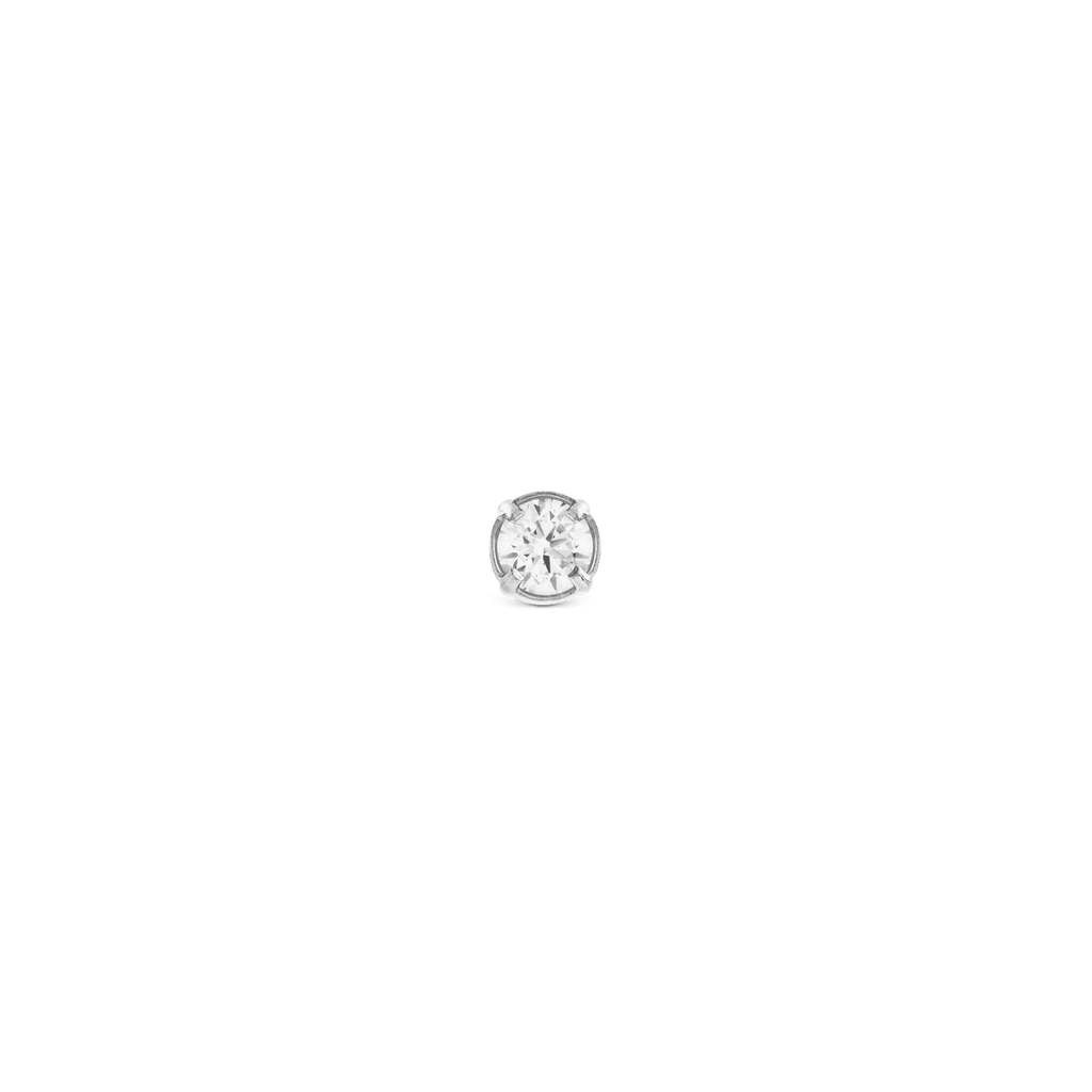 Crystal Stud Silver