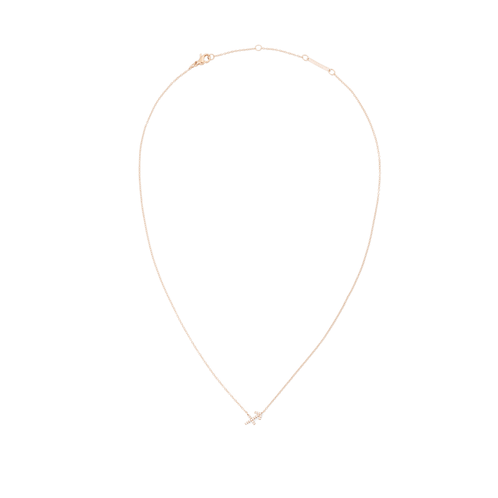Crystal Zodiac Chain Necklace Rose Gold