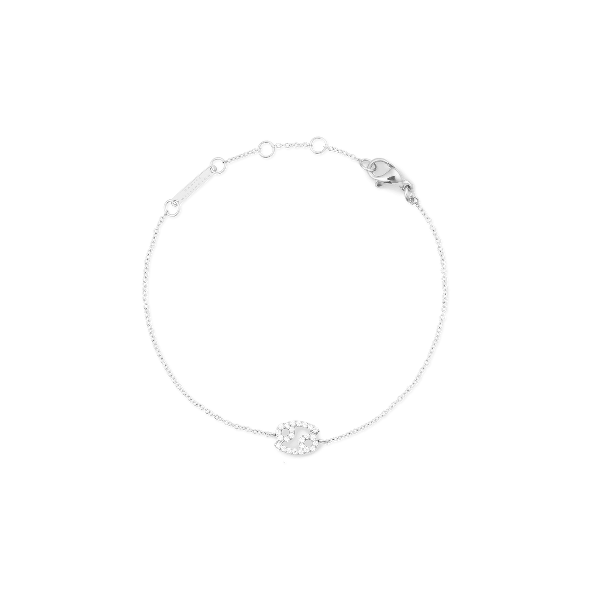 Crystal Zodiac Chain Bracelet Silver