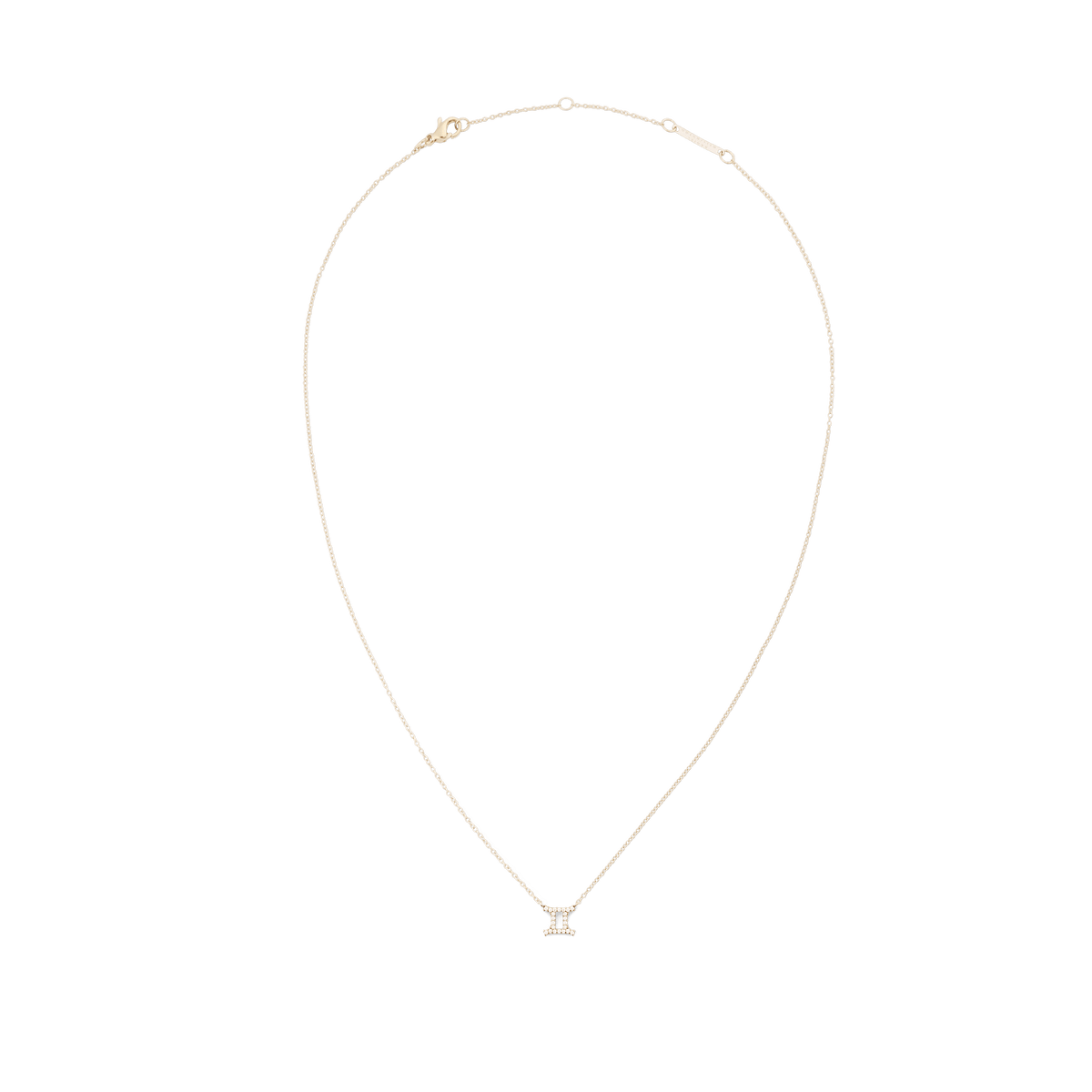 Crystal Zodiac Chain Necklace Gold