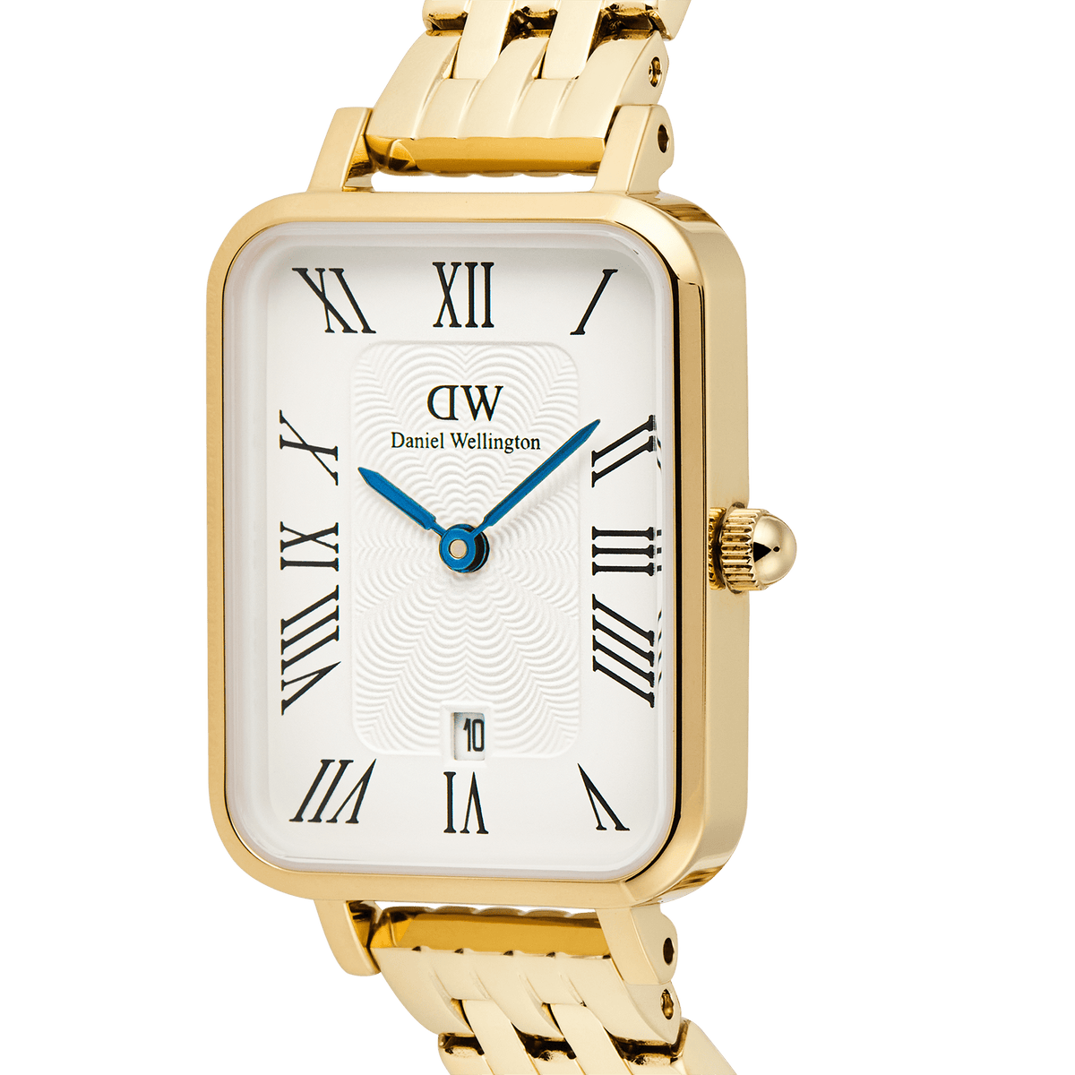 Quadro Roman Numerals Date + Classic Lumine Bracelet Gold Set