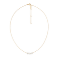 Pearl Trio Necklace Gold