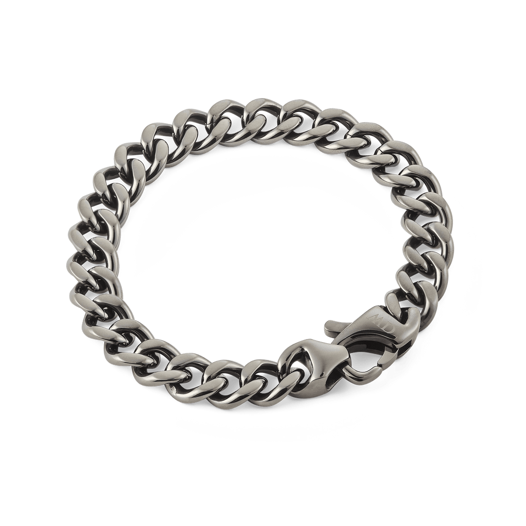 Ellipse Cuban Chain Bracelet Graphite