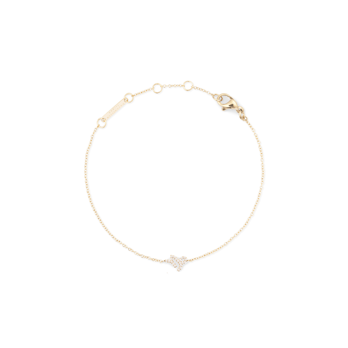 Crystal Zodiac Chain Bracelet Gold