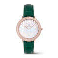 Crystalline Bezel Green Croc Rose Gold