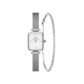 Quadro Mini & Tennis Bracelet Silver