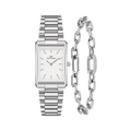Bound 3 Link & Crystal Link Bracelet Silver