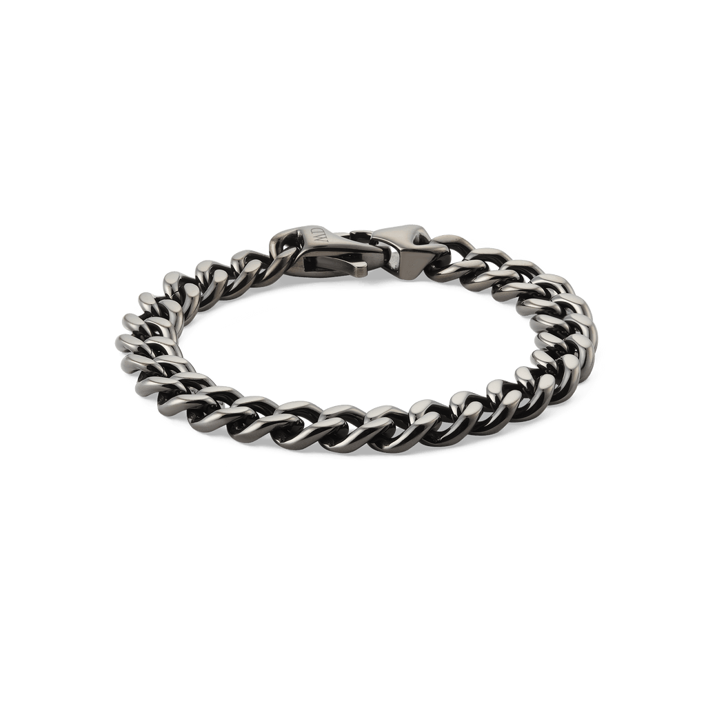 Ellipse Cuban Chain Bracelet Graphite
