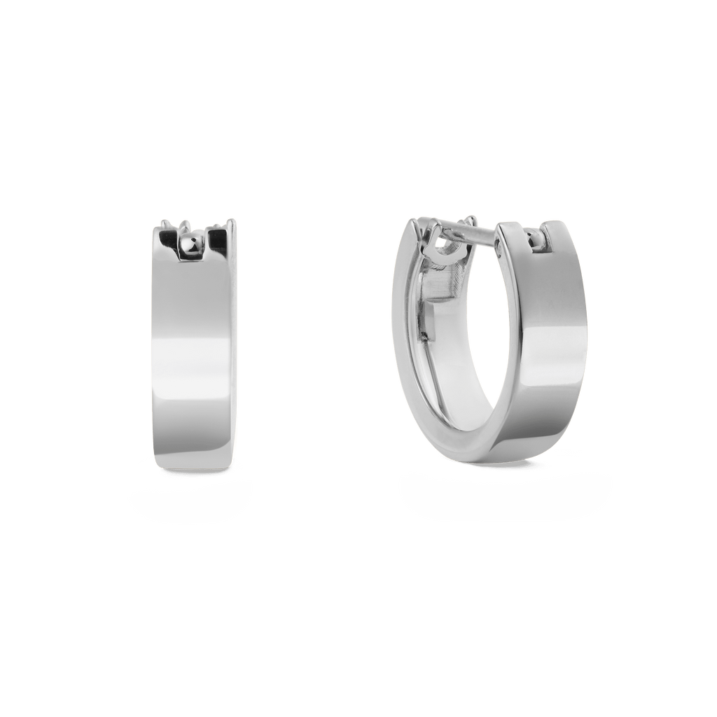 Line Earrings Polished Silver 3.5mm
