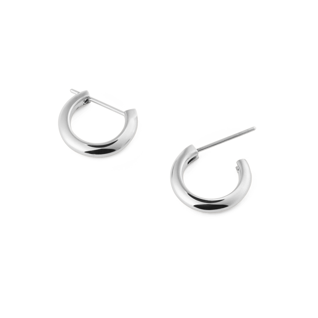 Arch Earrings Silver 9mm