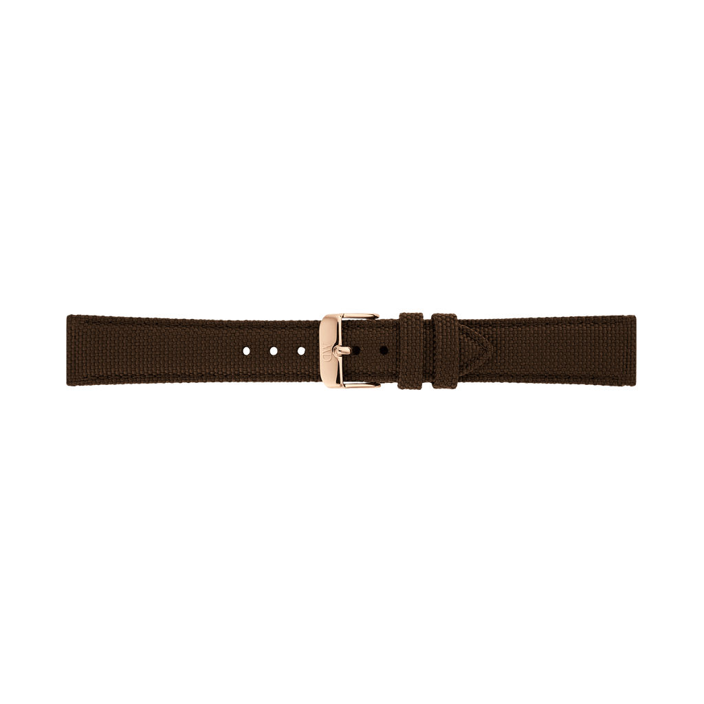 Brown Canvas Strap Rose Gold